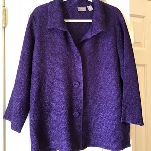 Purple crinkle blouse/over-shirt